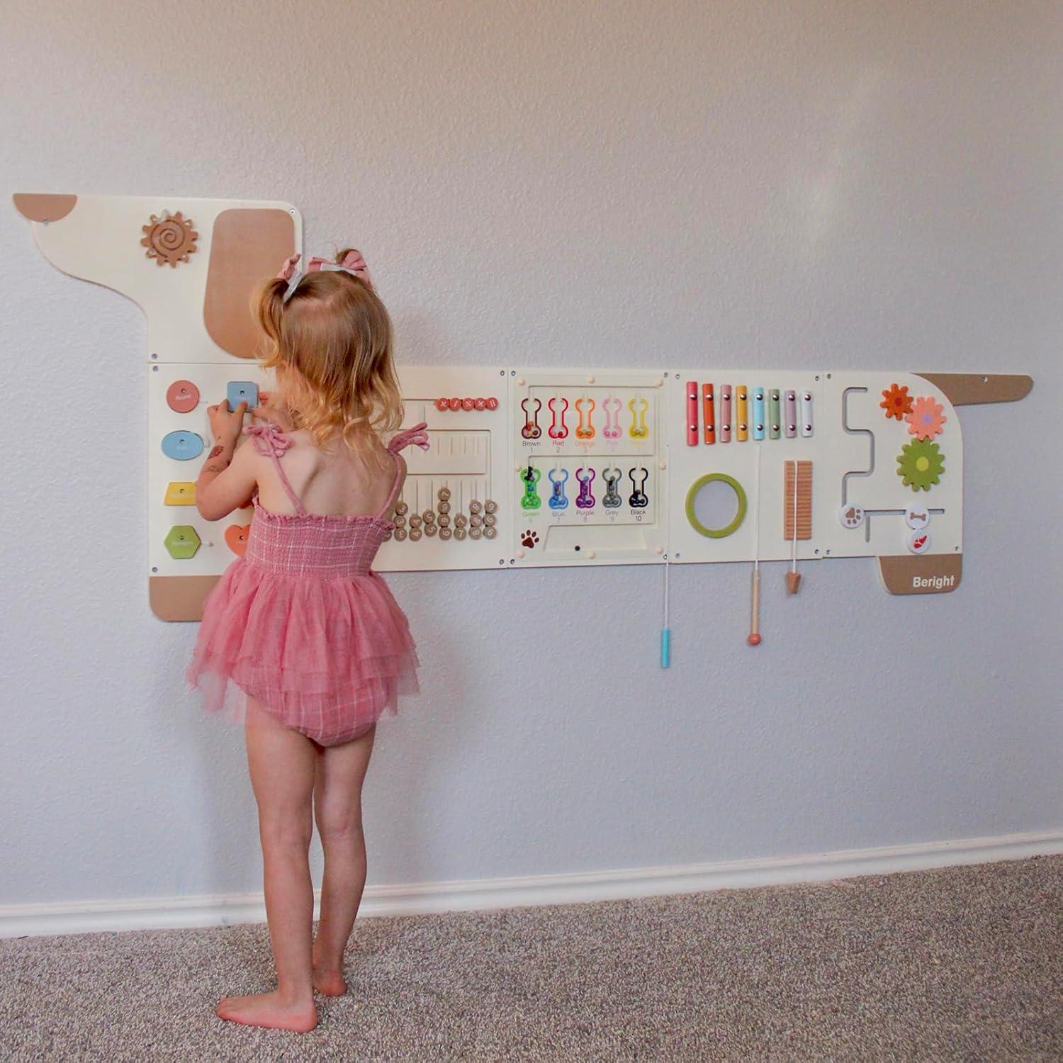 Panel de Actividad Sensorial Montessori Beright para Niños 164x60 cm