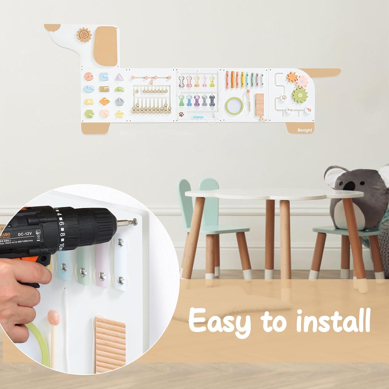 Panel de Actividad Sensorial Montessori Beright para Niños 164x60 cm