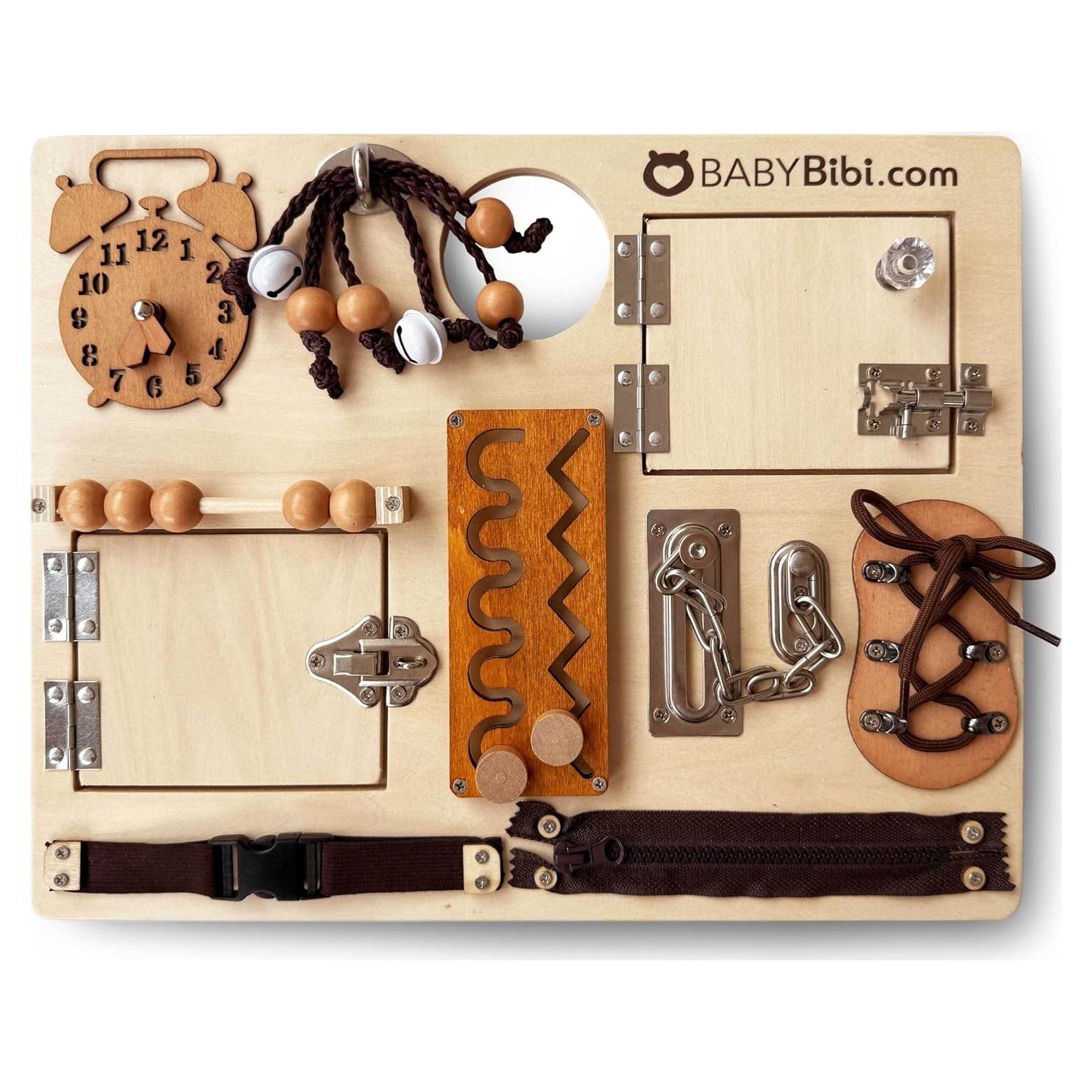 Tablero Ocupado Montessori BabyBibi 10 en 1 para Niños 3-8 Años