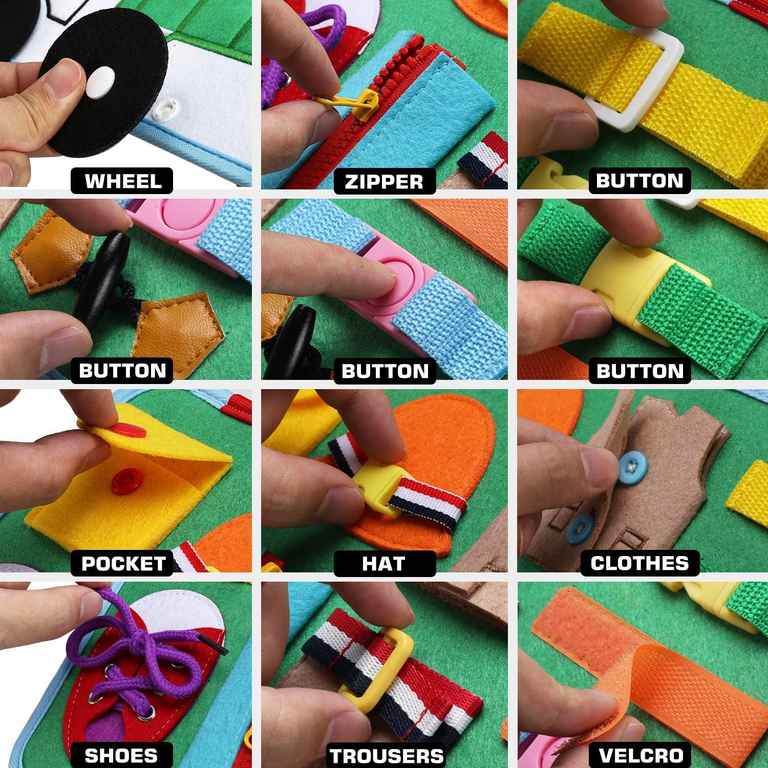 Tablero Ocupado Montessori Laxdacee 14 en 1 para Niños