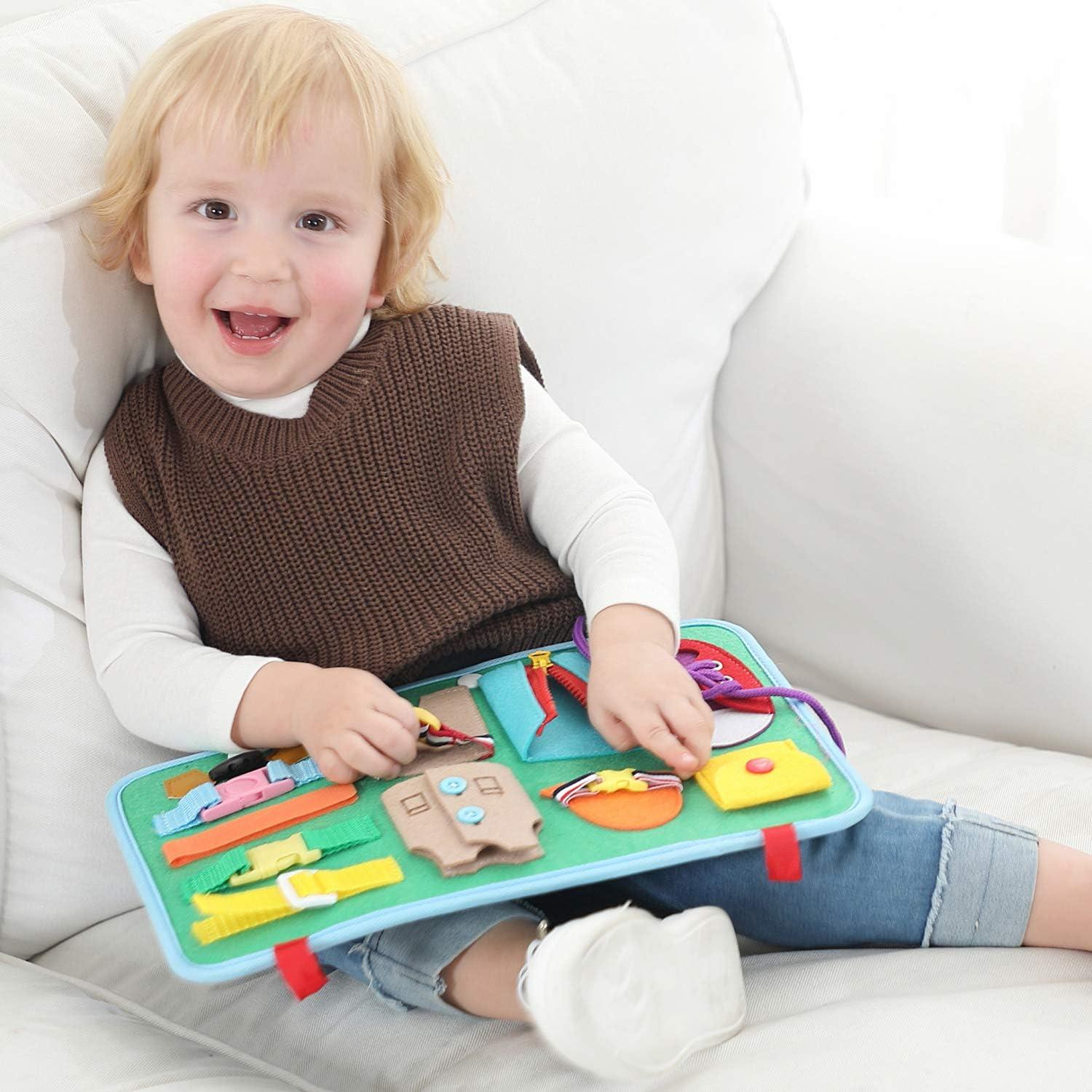 Tablero Ocupado Montessori Laxdacee 14 en 1 para Niños