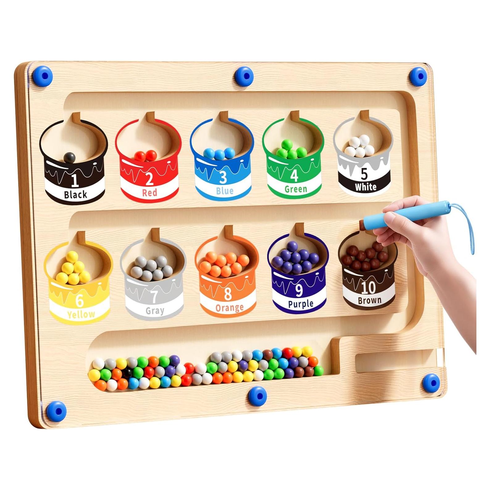 Laberinto Magnético de Colores y Números Yisryerow 26.5x19.7cm