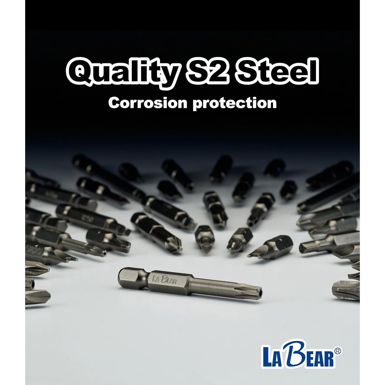 Juego de 10 Brocas Hexagonales LABEAR 10.16 cm Acero S2