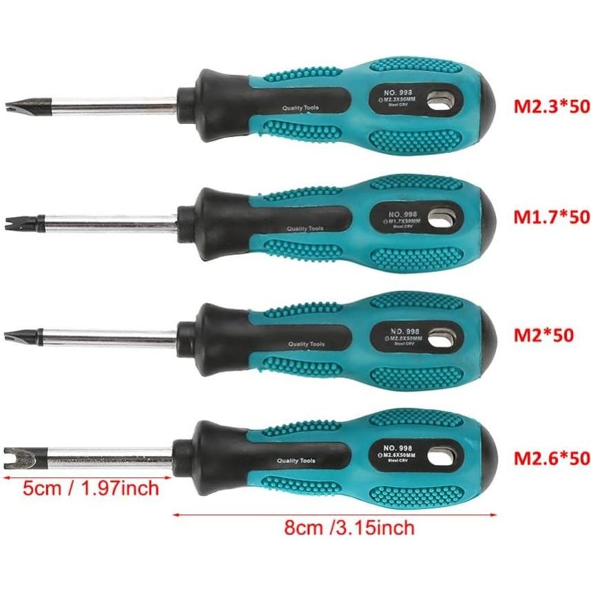 Juego de Destornilladores Magnéticos Naroote 4 Piezas 80mm