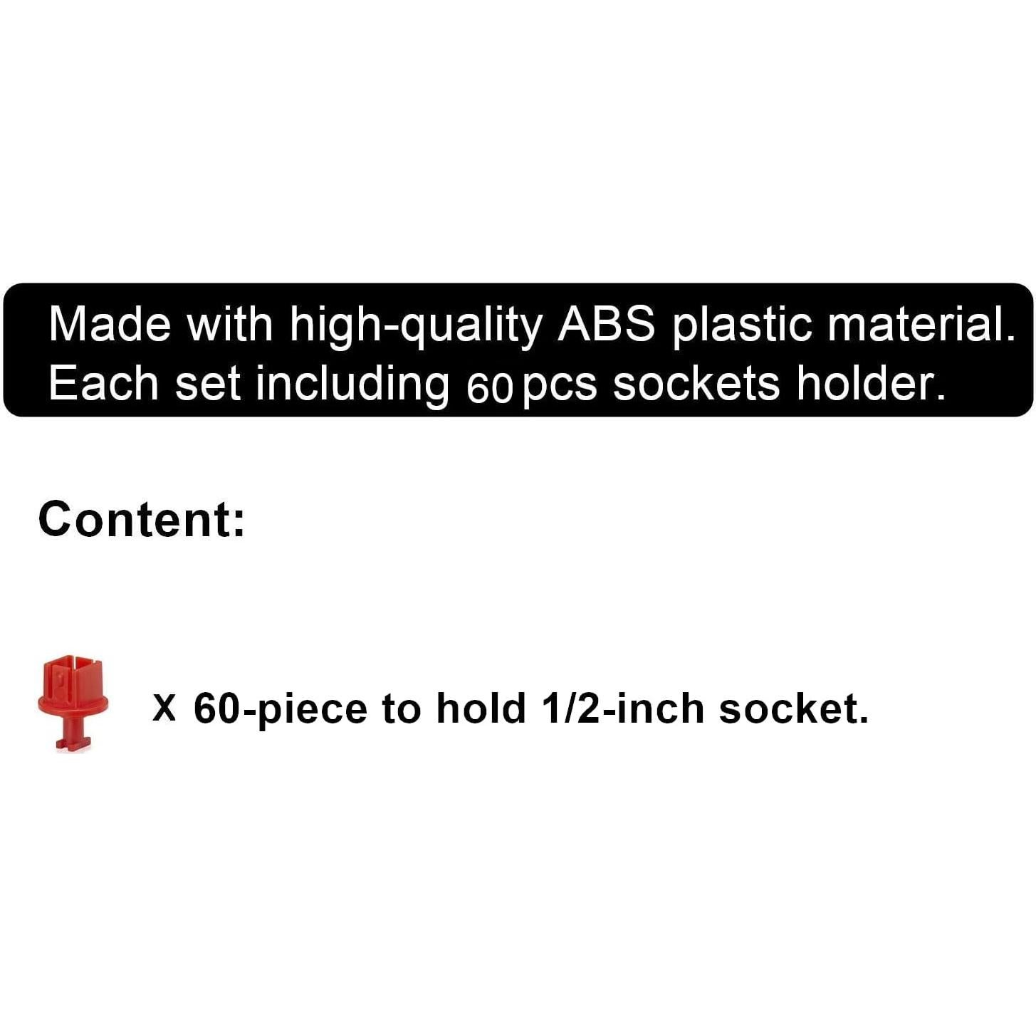 Soporte de Enchufe ZONA LIBRE 60 Piezas 1/2 Pulgada Plástico