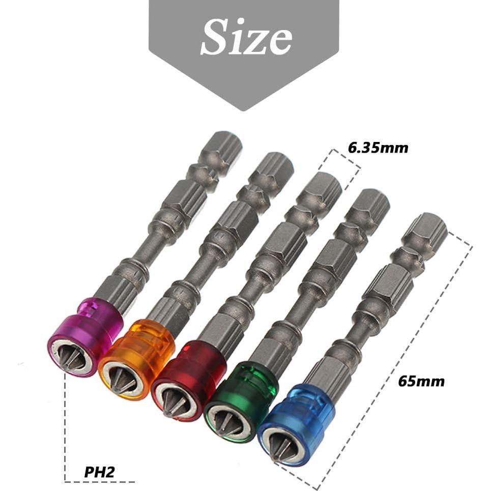 Juego de 10 Puntas de Destornillador Magnéticas Mesee PH2