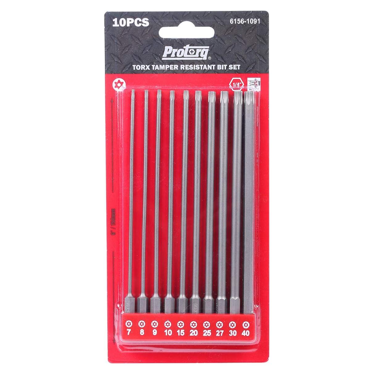 Juego de 10 Puntas TORX Protorq 150mm Seguridad Acero S2