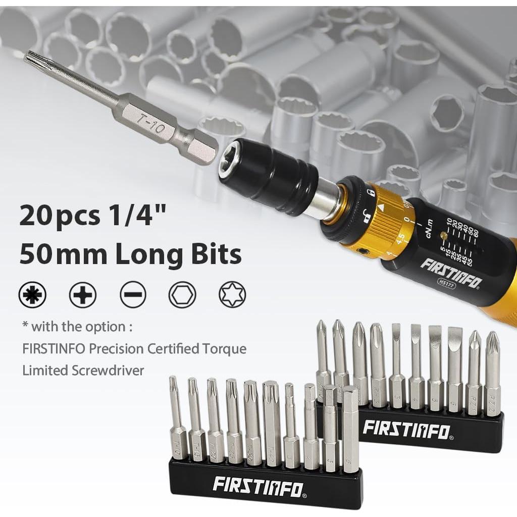 Set de Puntas de Destornillador Firstinfo H5199D - 20 Piezas Acero S2