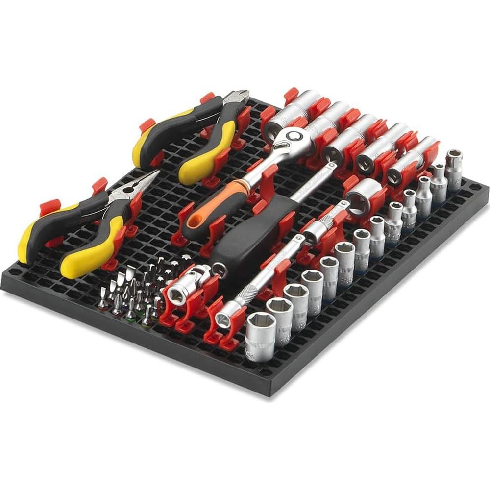 Organizador de Herramientas ZONA LIBRE 68 Piezas Rojo