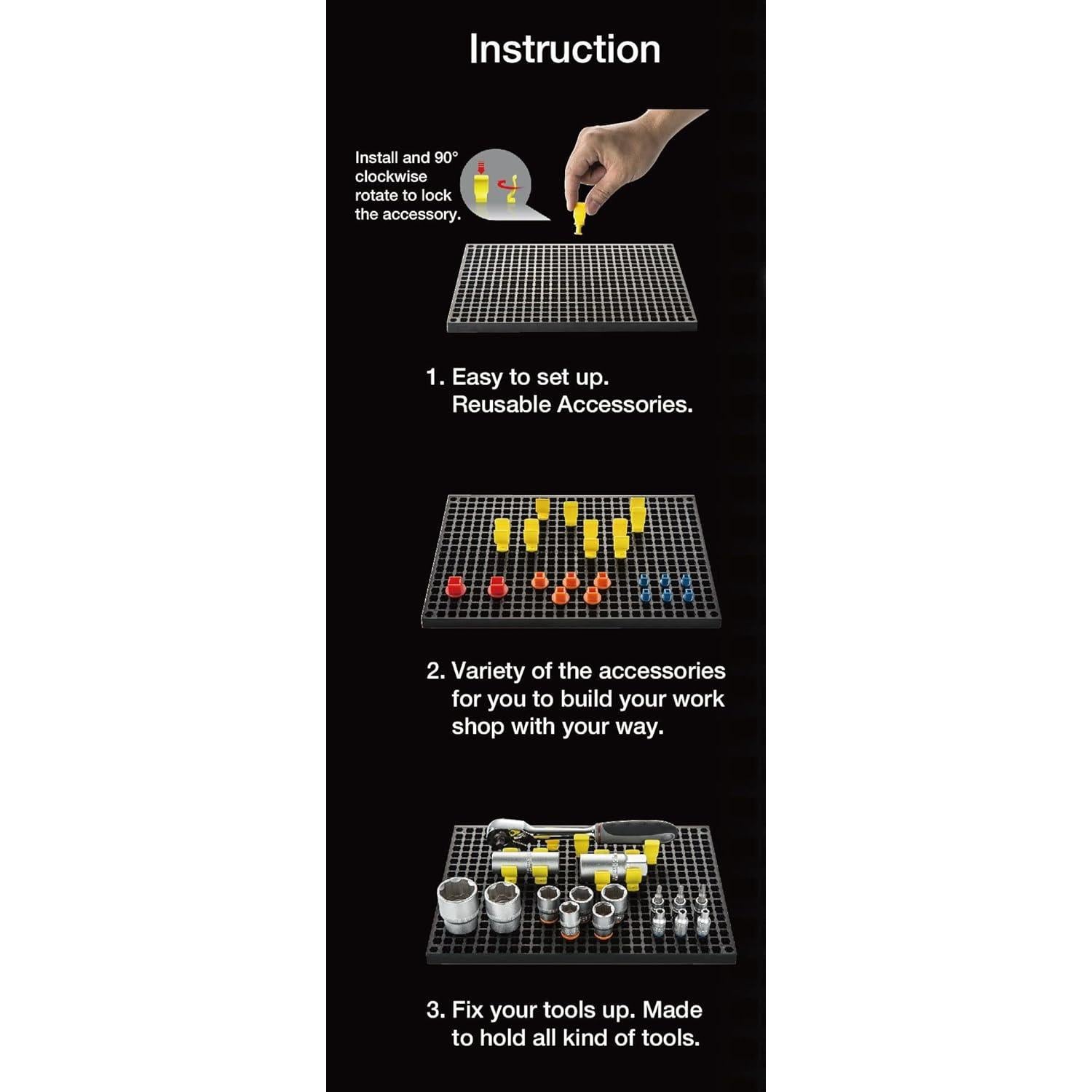 Organizador de Herramientas ZONA LIBRE 68 Piezas Rojo