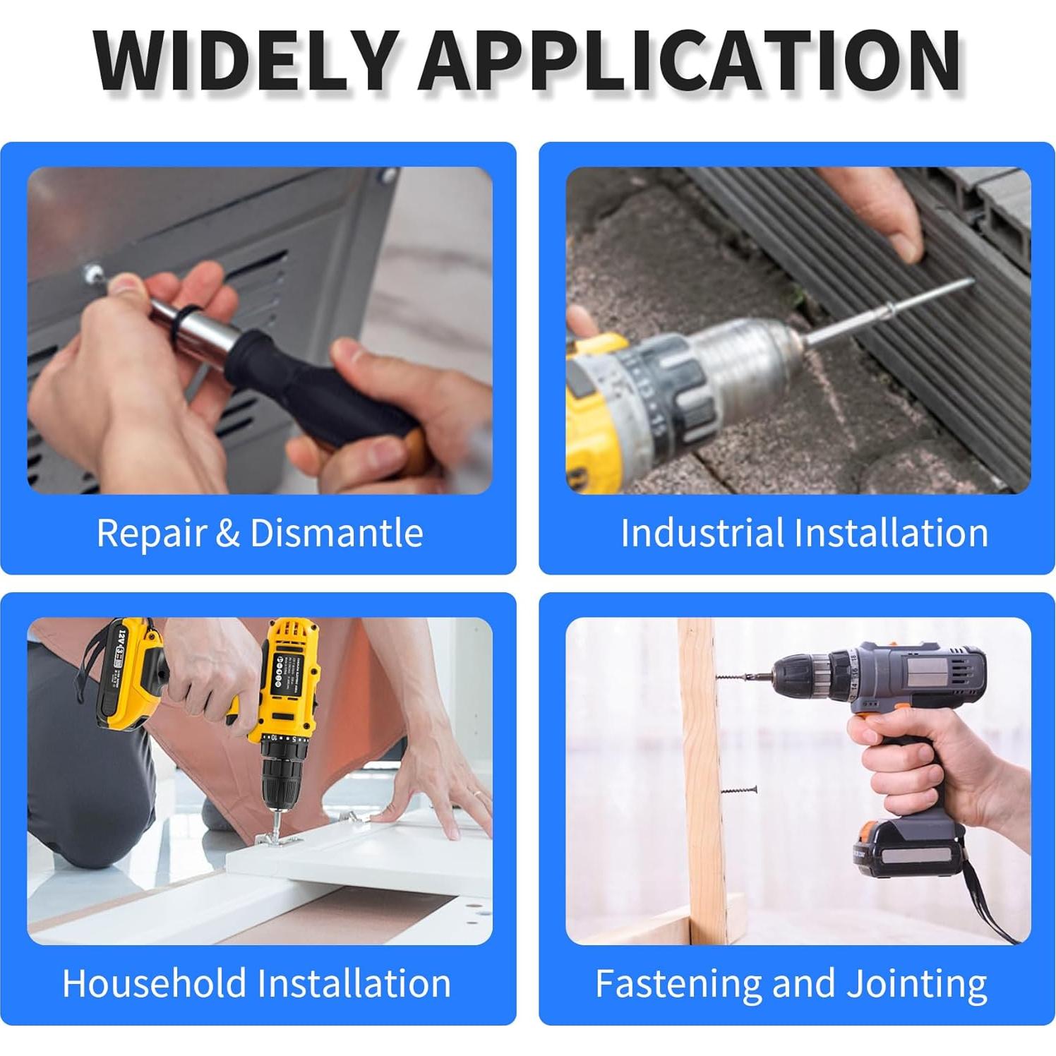 10 Puntas de Destornillador SL5 Magnéticas FOCMKEAS 150mm