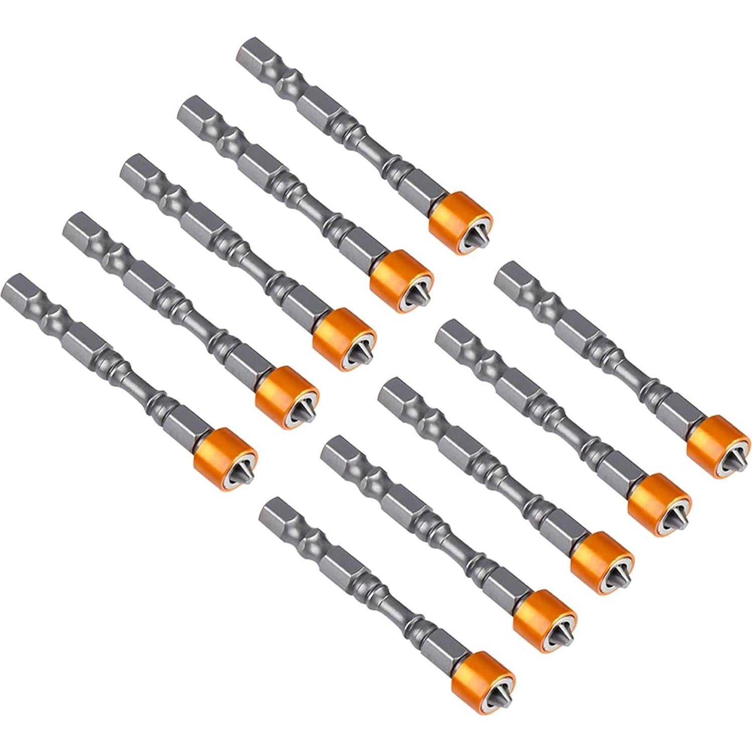 10 Puntas Magnéticas PH2 Eujgoov para Destornillador de Pladur