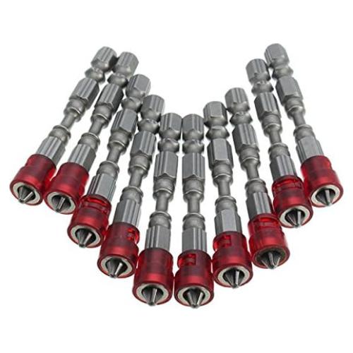 10 Puntas Magnéticas PH2 MiguCo 65mm para Tornillos Yeso