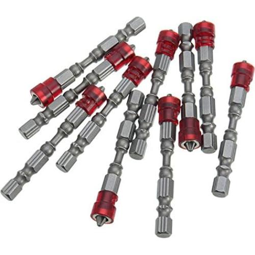 10 Puntas Magnéticas PH2 MiguCo 65mm para Tornillos Yeso