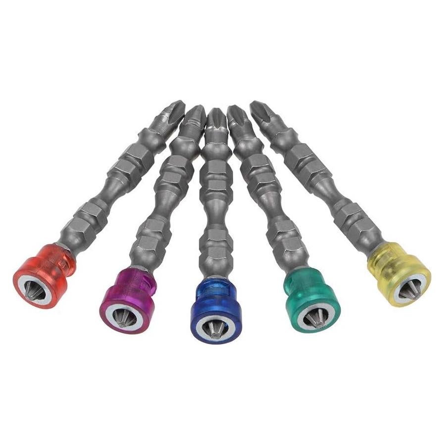 Juego de Brocas Magnéticas Rongon PH2 Hexagonal 5 Pcs 6.35mm