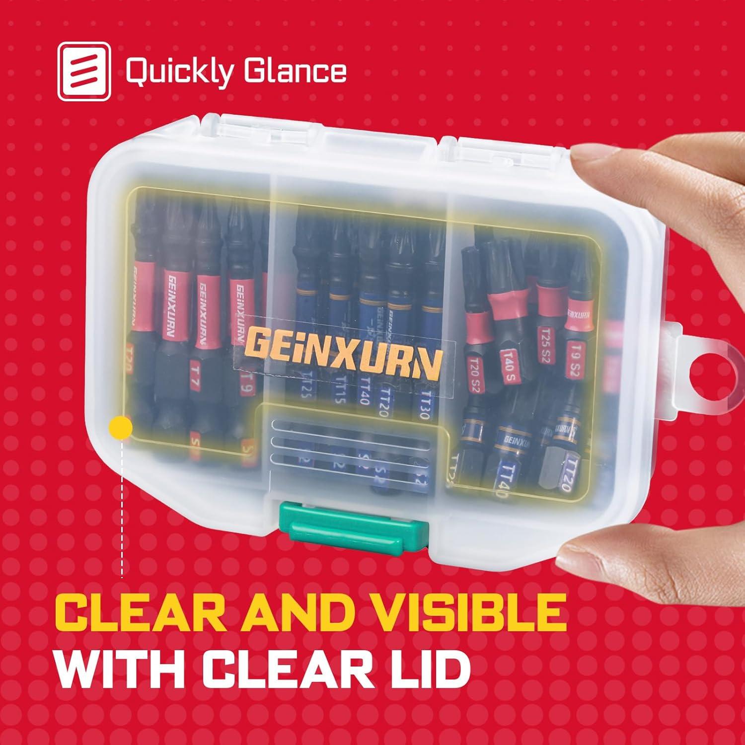 Juego de Puntas de Destornillador GEINXURN 41 Piezas Acero S2