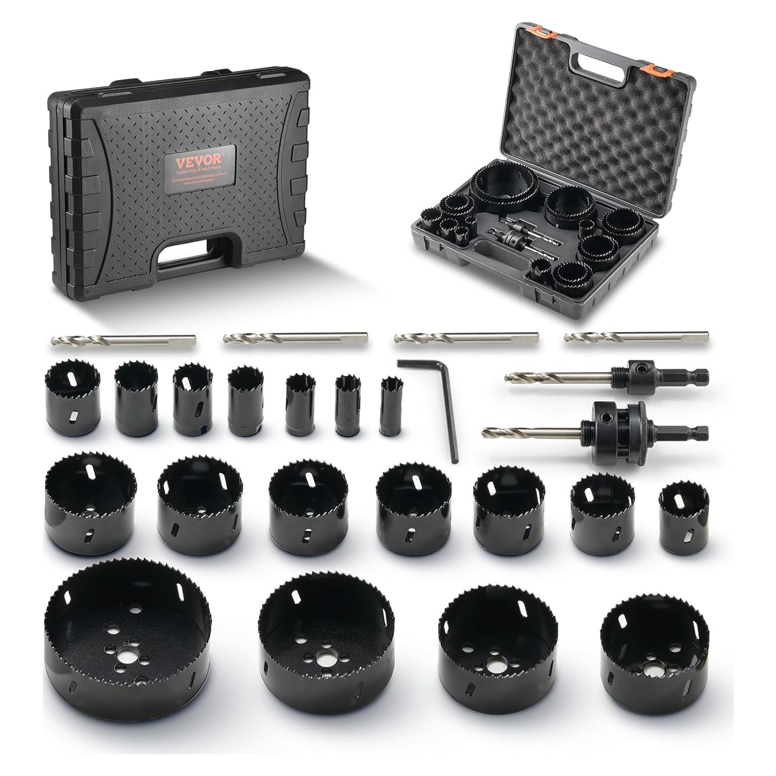 Kit de Sierras de Corona VEVOR 18 PZS Bi-Metal 19mm a 114mm