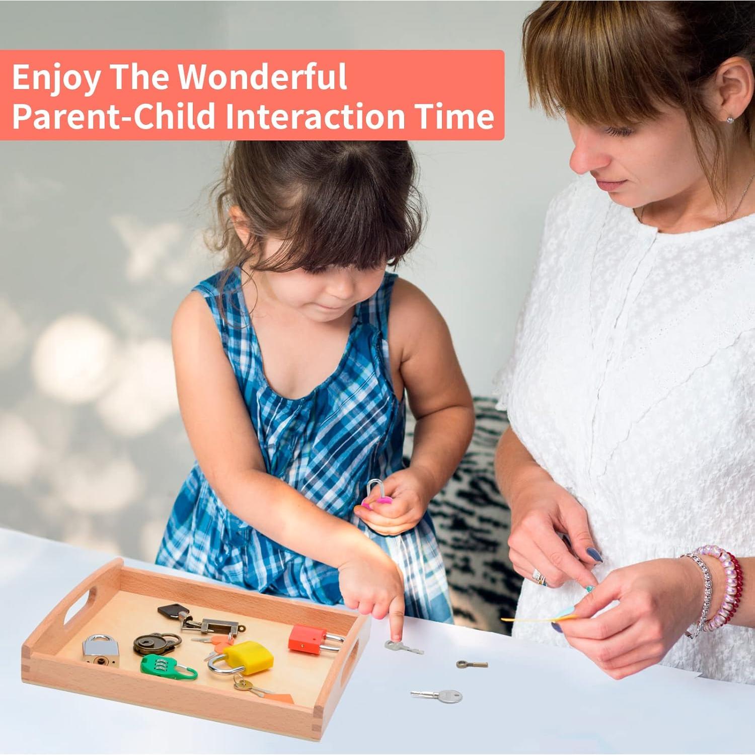 Juego de Cerraduras y Llaves MIKNEKE para Niños 3+ Años