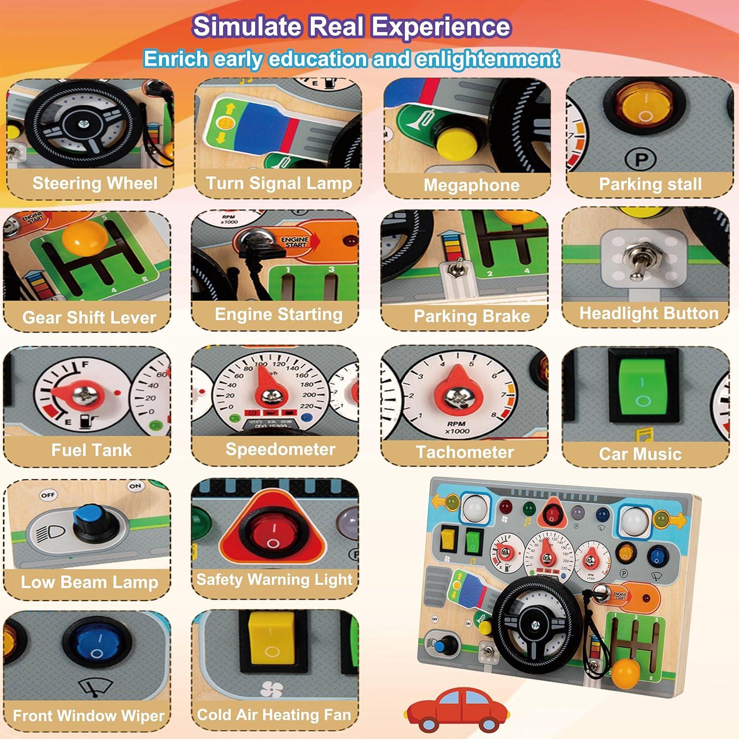 Tablero Ocupado Montessori de Madera Toyara 21x14cm para Niños