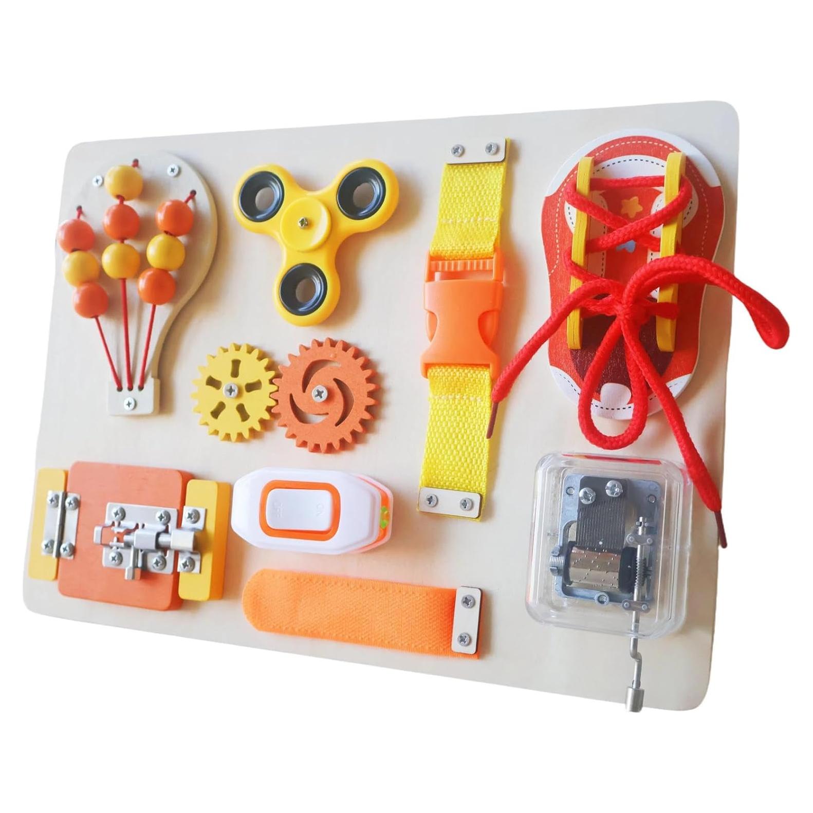 Tablero Ocupado Montessori de Madera para Niños 1-3 Años