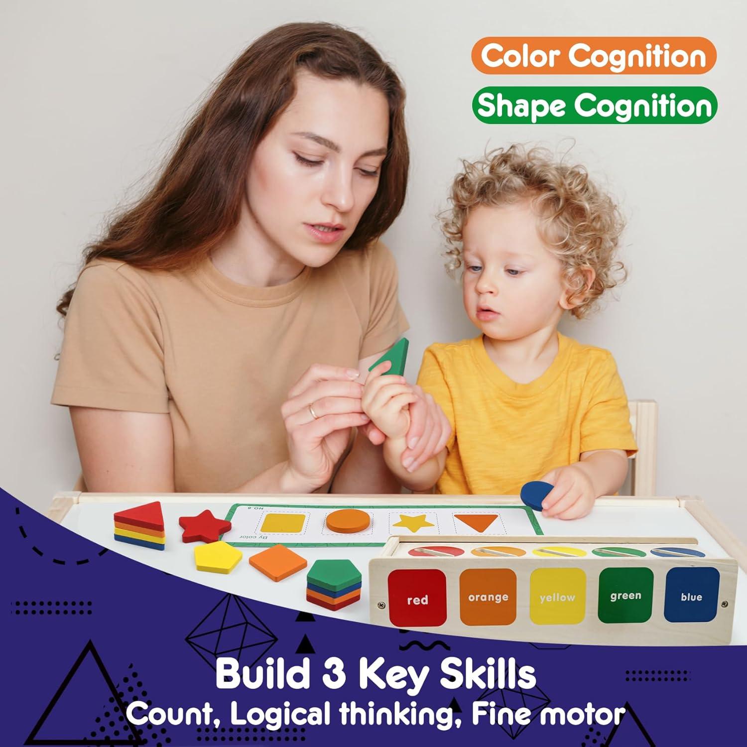 Juguete Clasificador de Colores y Formas ROOCHKD 25 Piezas