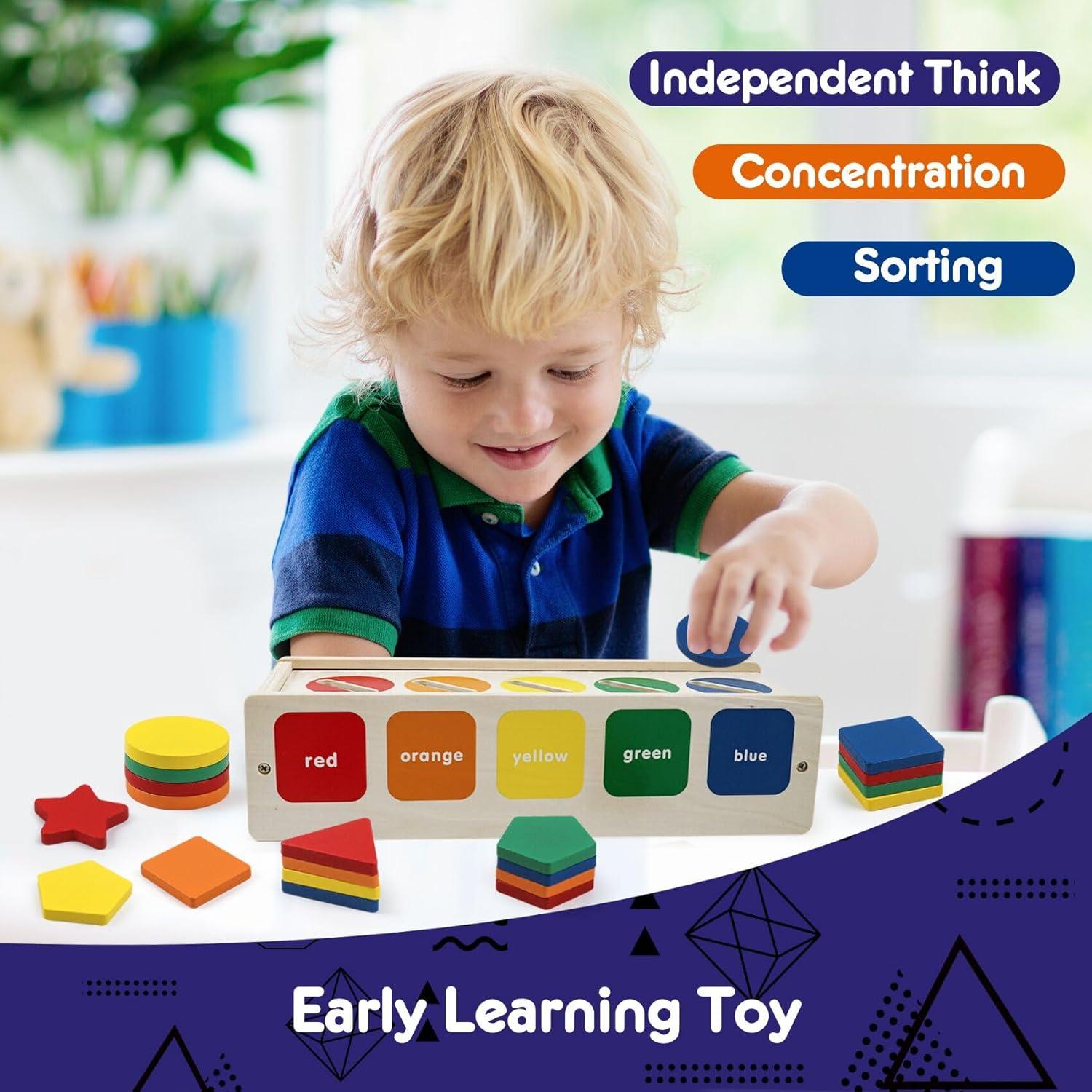 Juguete Clasificador de Colores y Formas ROOCHKD 25 Piezas