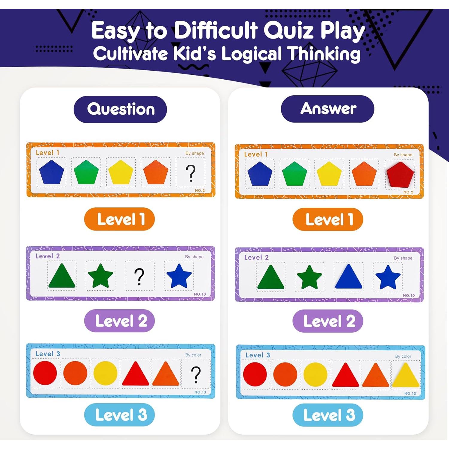 Juguete Clasificador de Colores y Formas ROOCHKD 25 Piezas