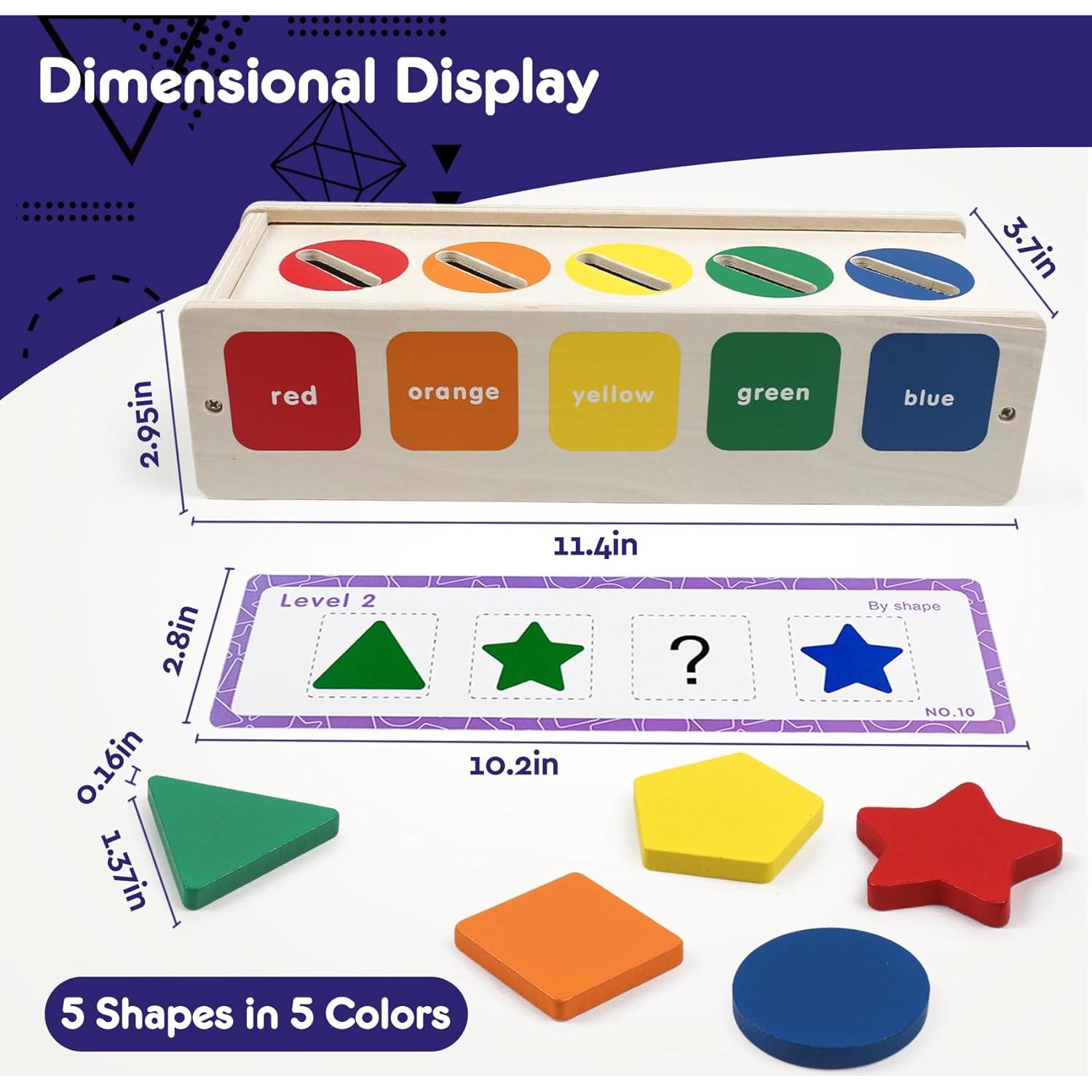 Juguete Clasificador de Colores y Formas ROOCHKD 25 Piezas