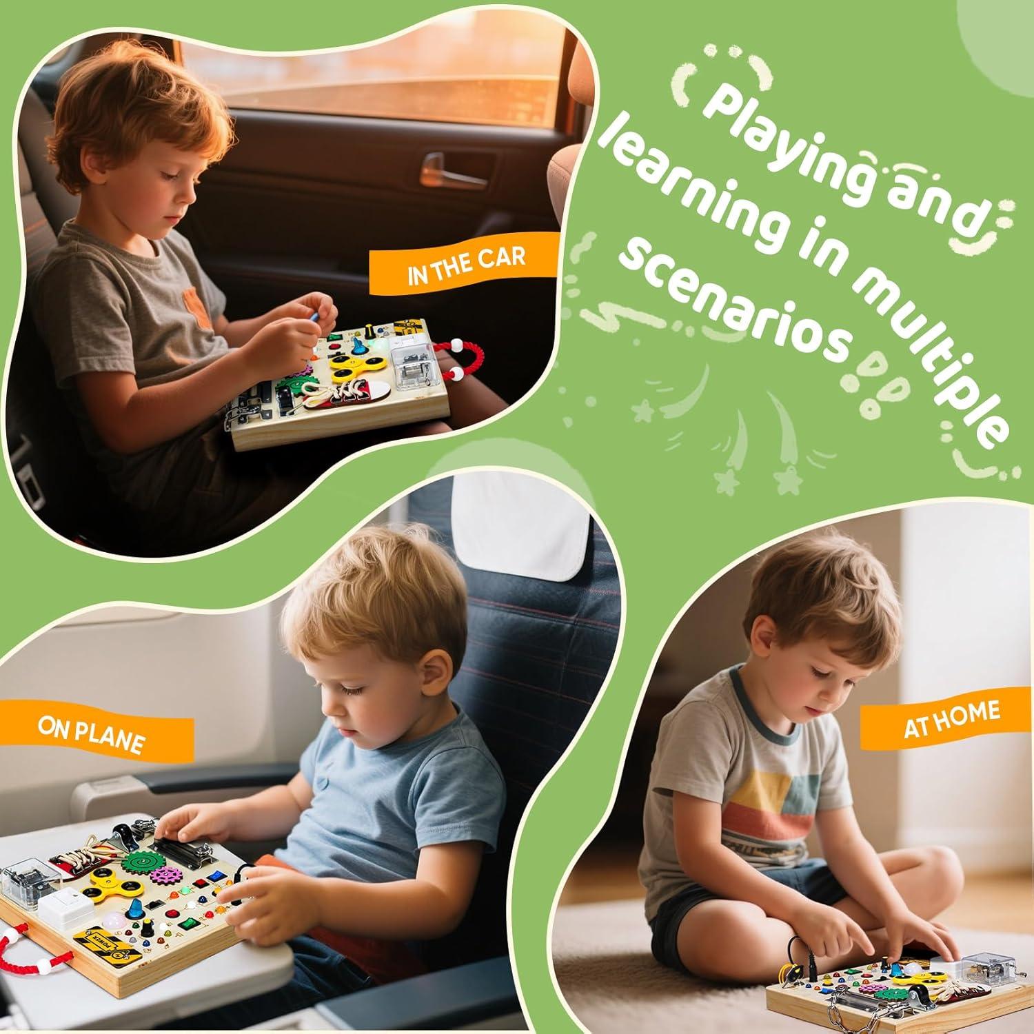 Tablero Ocupado de Madera Montessori GNAYUIJ 25.1x25.1cm