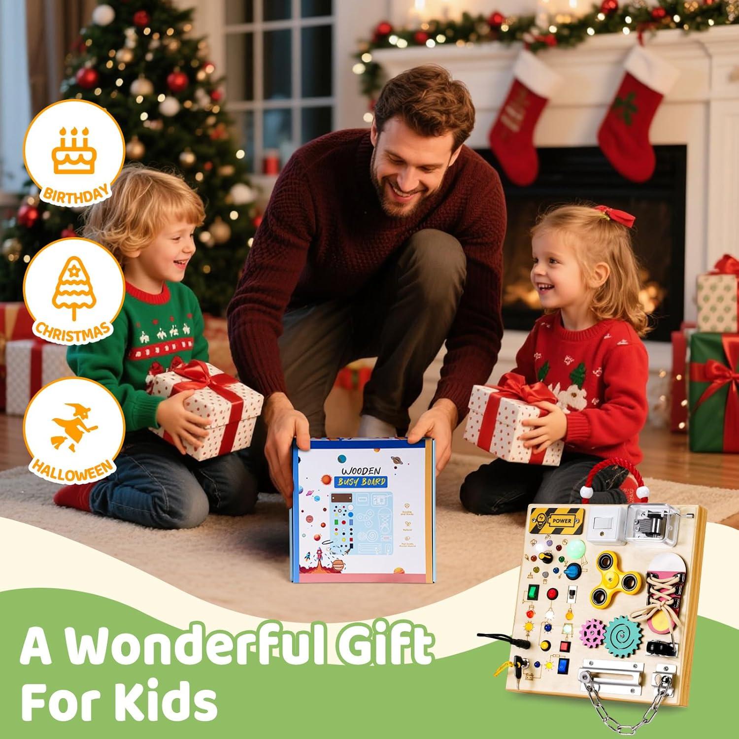 Tablero Ocupado de Madera Montessori GNAYUIJ 25.1x25.1cm