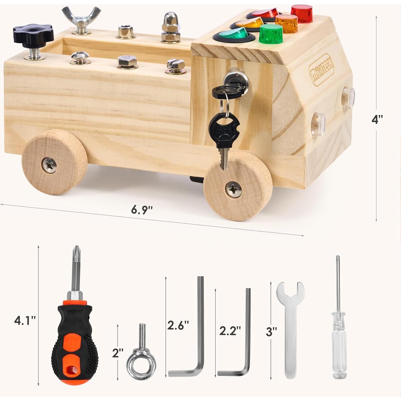 Tablero Ocupado Montessori MORITECK Camión con Luz LED
