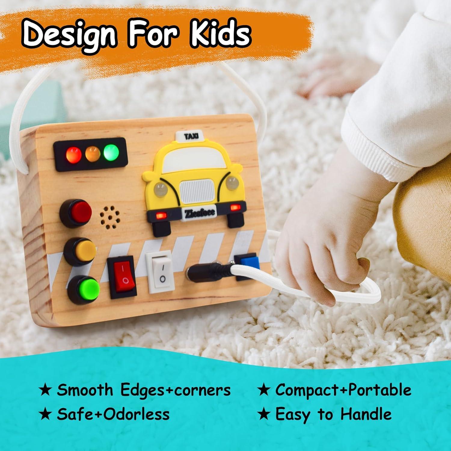 Tablero Ocupado Montessori ZIESFOCE LED Madera 13.5x9.9 cm