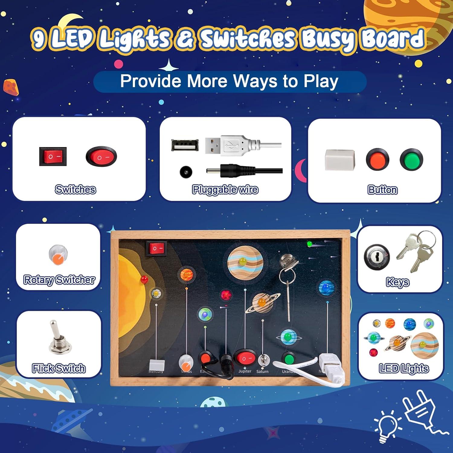 Tablero Ocupado Montessori Adena - Juguete Educativo de Madera