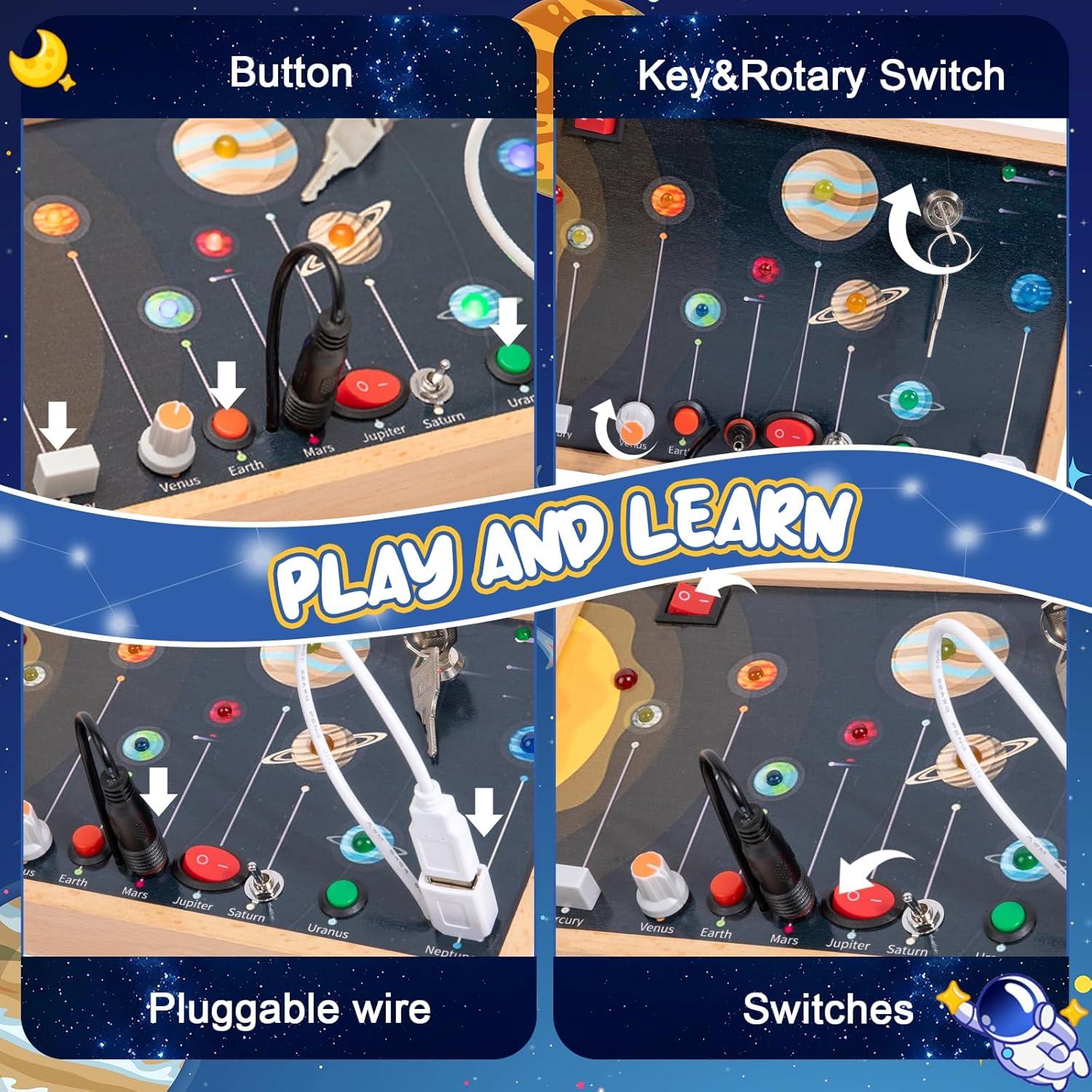 Tablero Ocupado Montessori Adena - Juguete Educativo de Madera