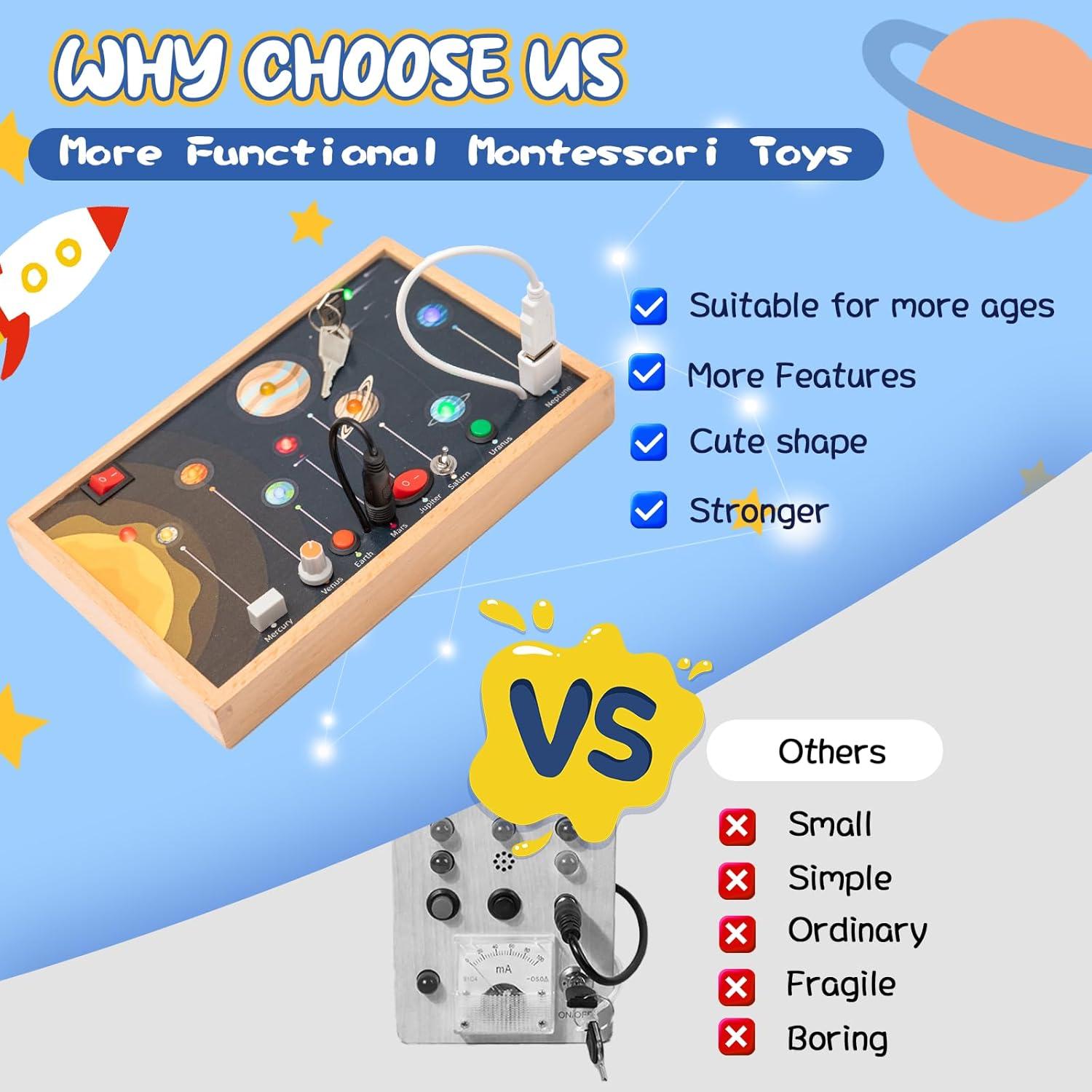 Tablero Ocupado Montessori Adena - Juguete Educativo de Madera