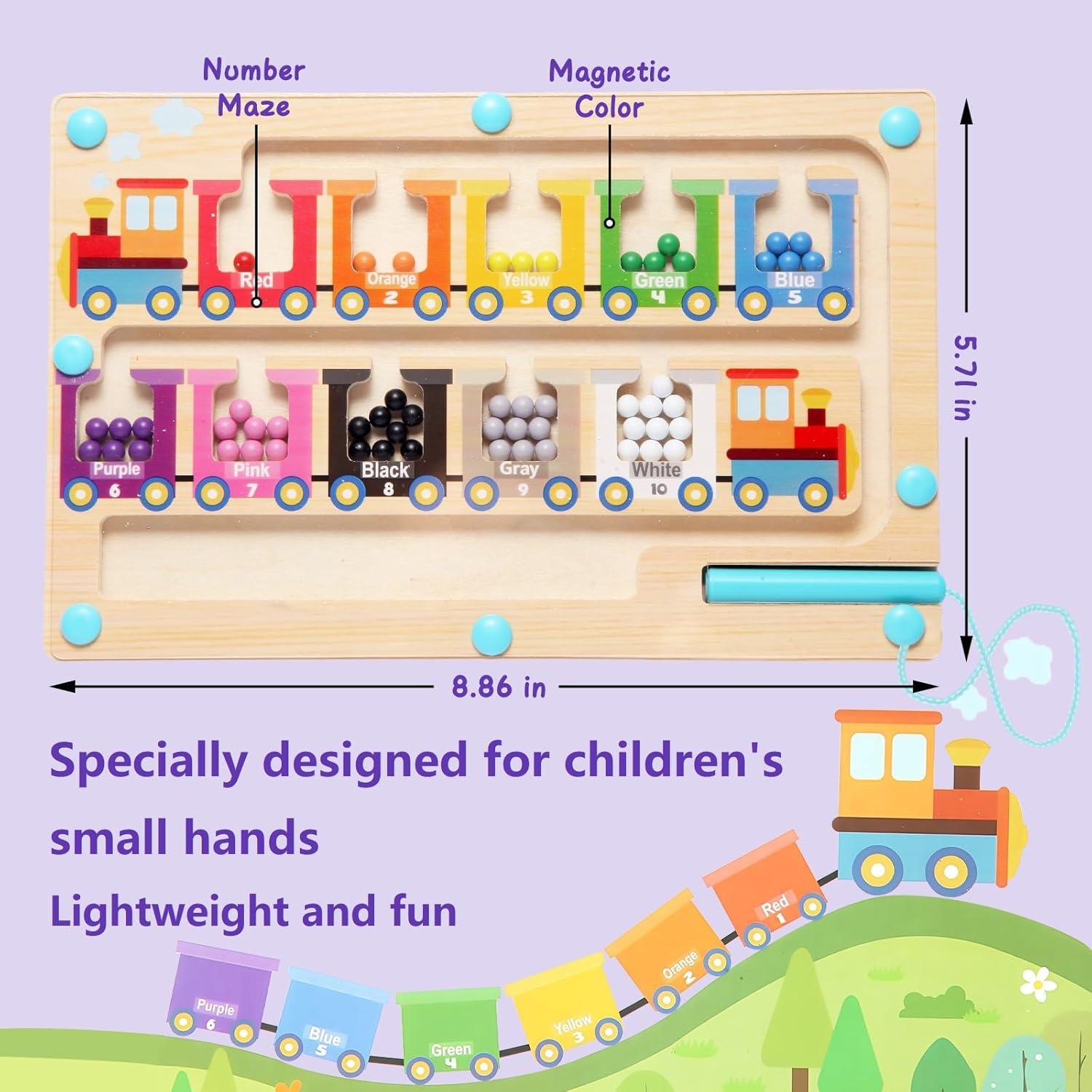 Rompecabezas Magnético de Madera iFunLong para Niños 3-5 Años