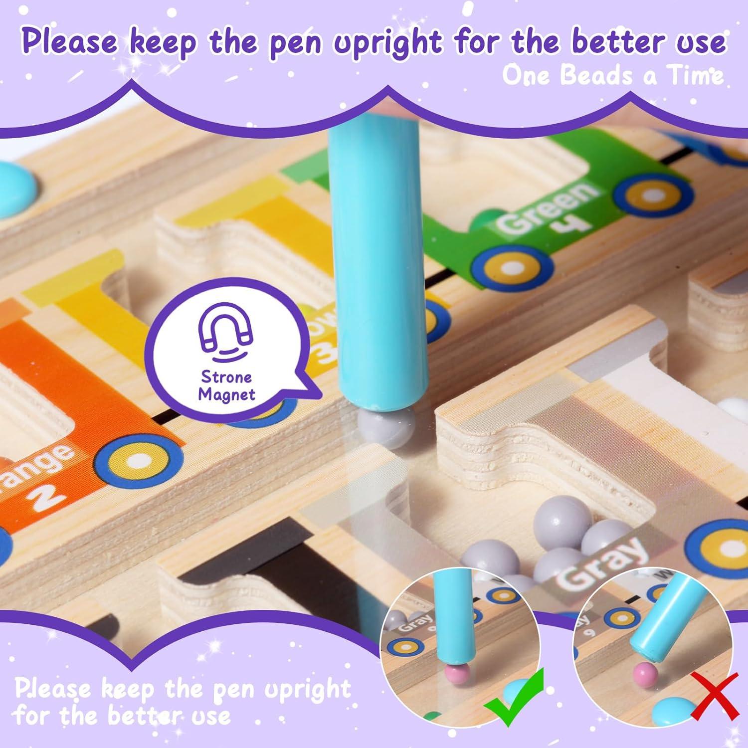 Rompecabezas Magnético de Madera iFunLong para Niños 3-5 Años