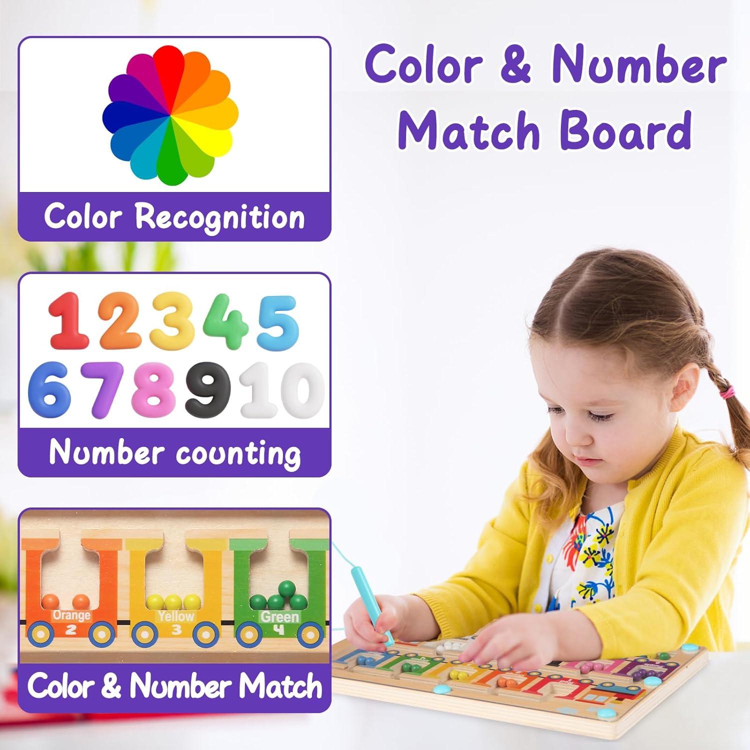 Rompecabezas Magnético de Madera iFunLong para Niños 3-5 Años