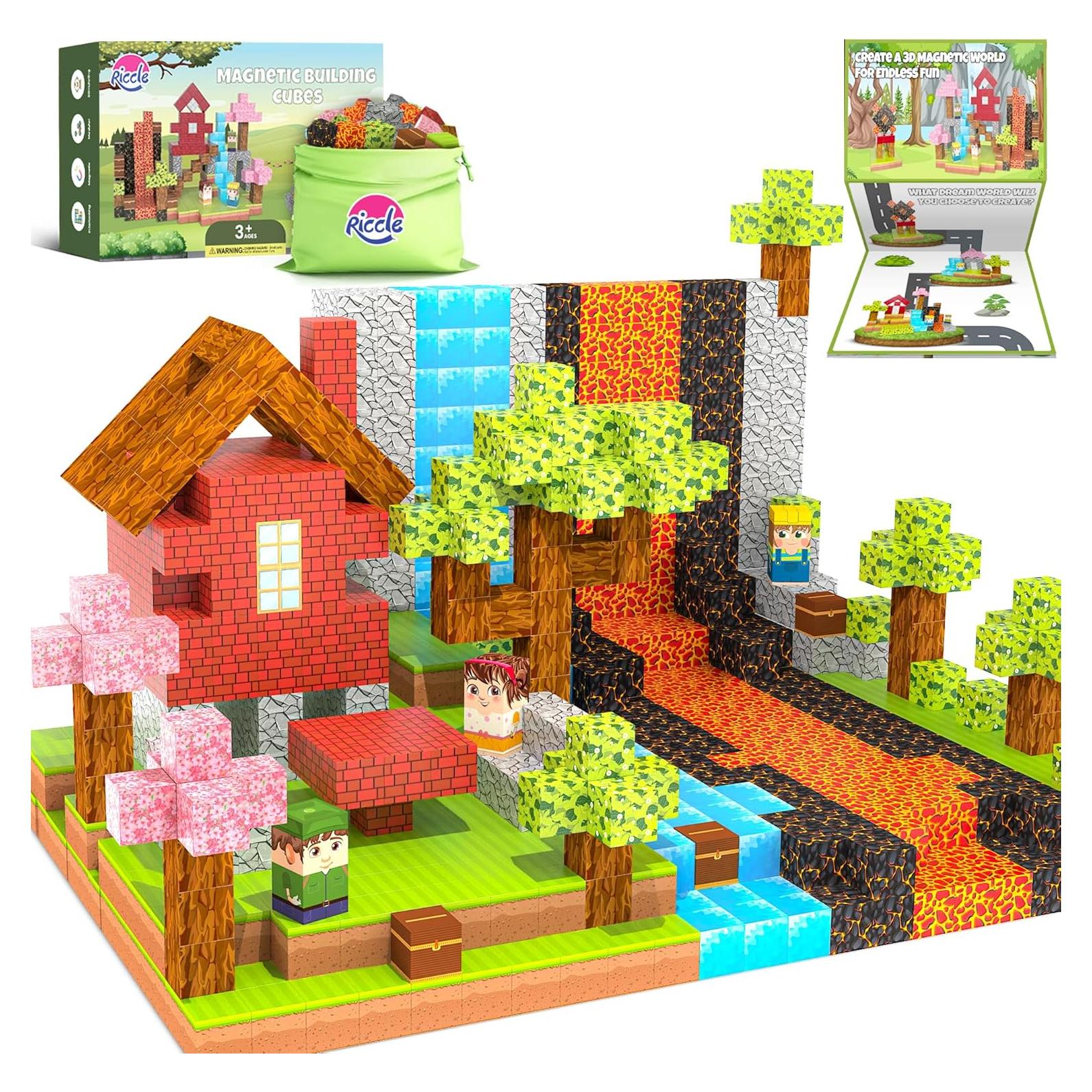 Bloques Magnéticos Riccle 120 Piezas 2.03 cm Juguetes STEM