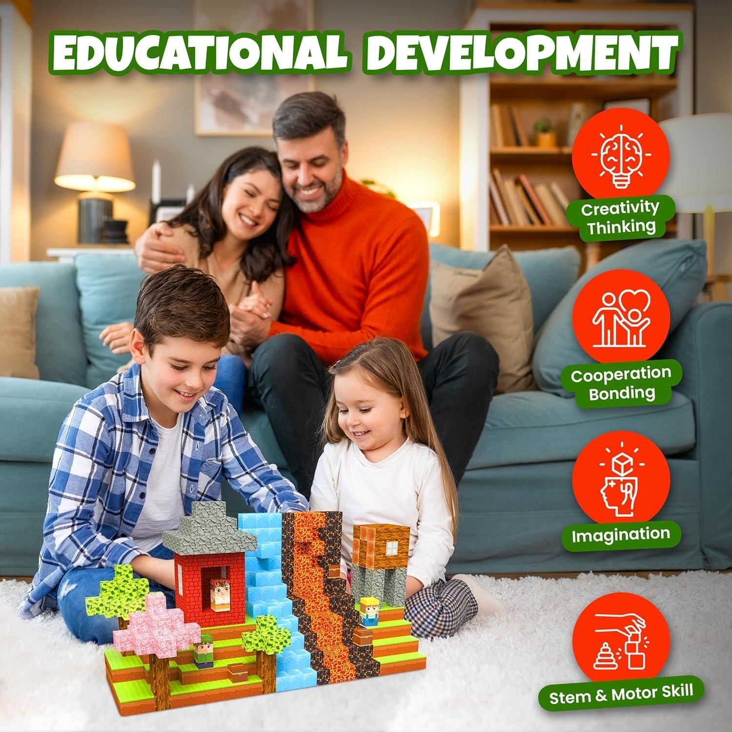 Bloques Magnéticos Riccle 120 Piezas 2.03 cm Juguetes STEM