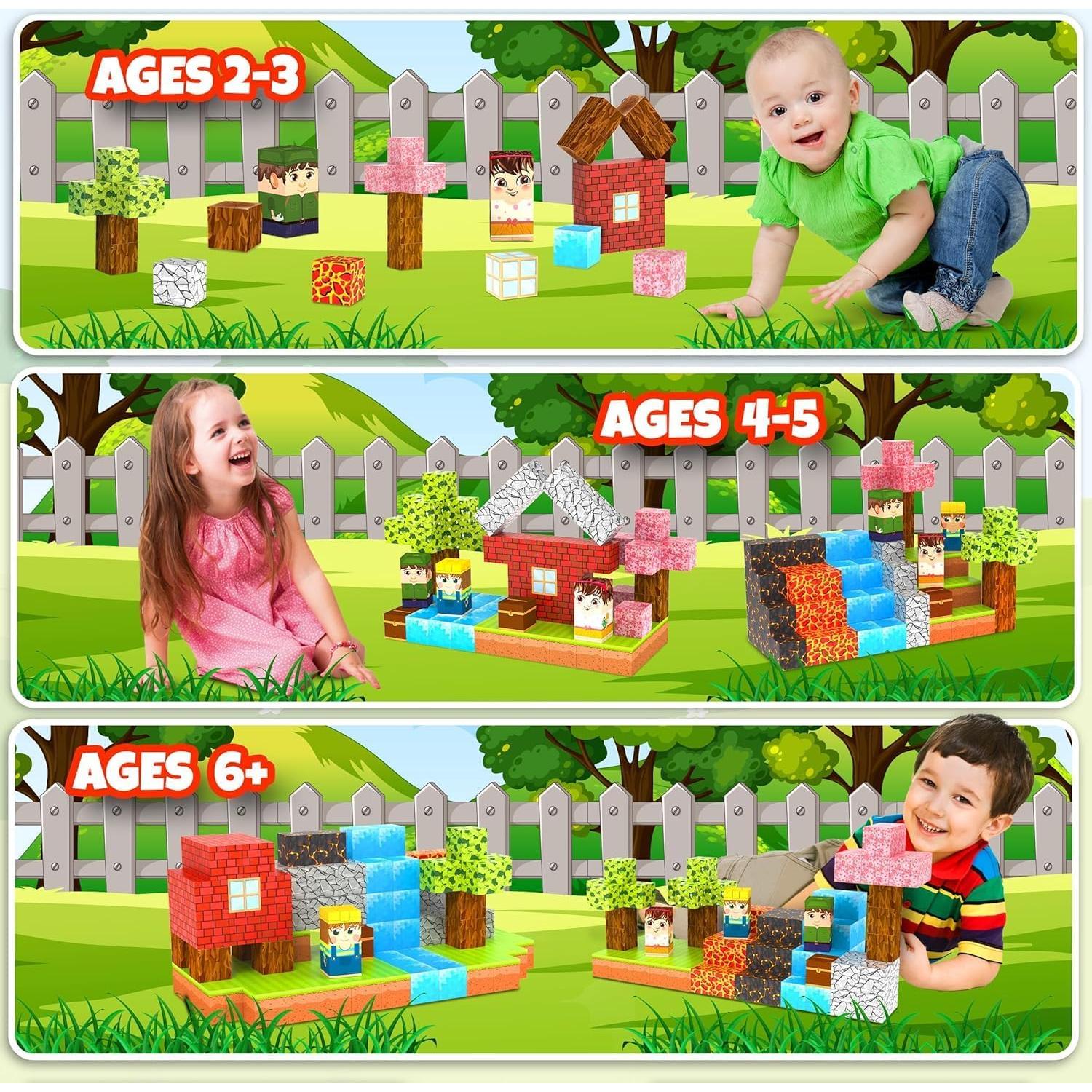 Bloques Magnéticos Riccle 120 Piezas 2.03 cm Juguetes STEM