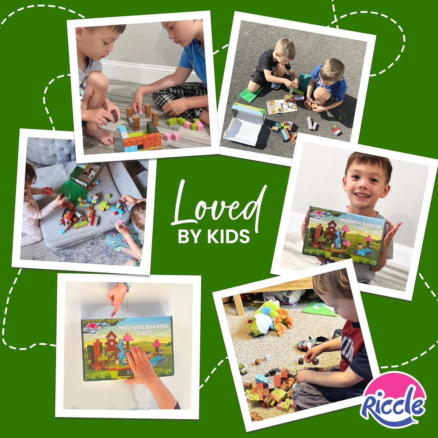 Bloques Magnéticos Riccle 120 Piezas 2.03 cm Juguetes STEM