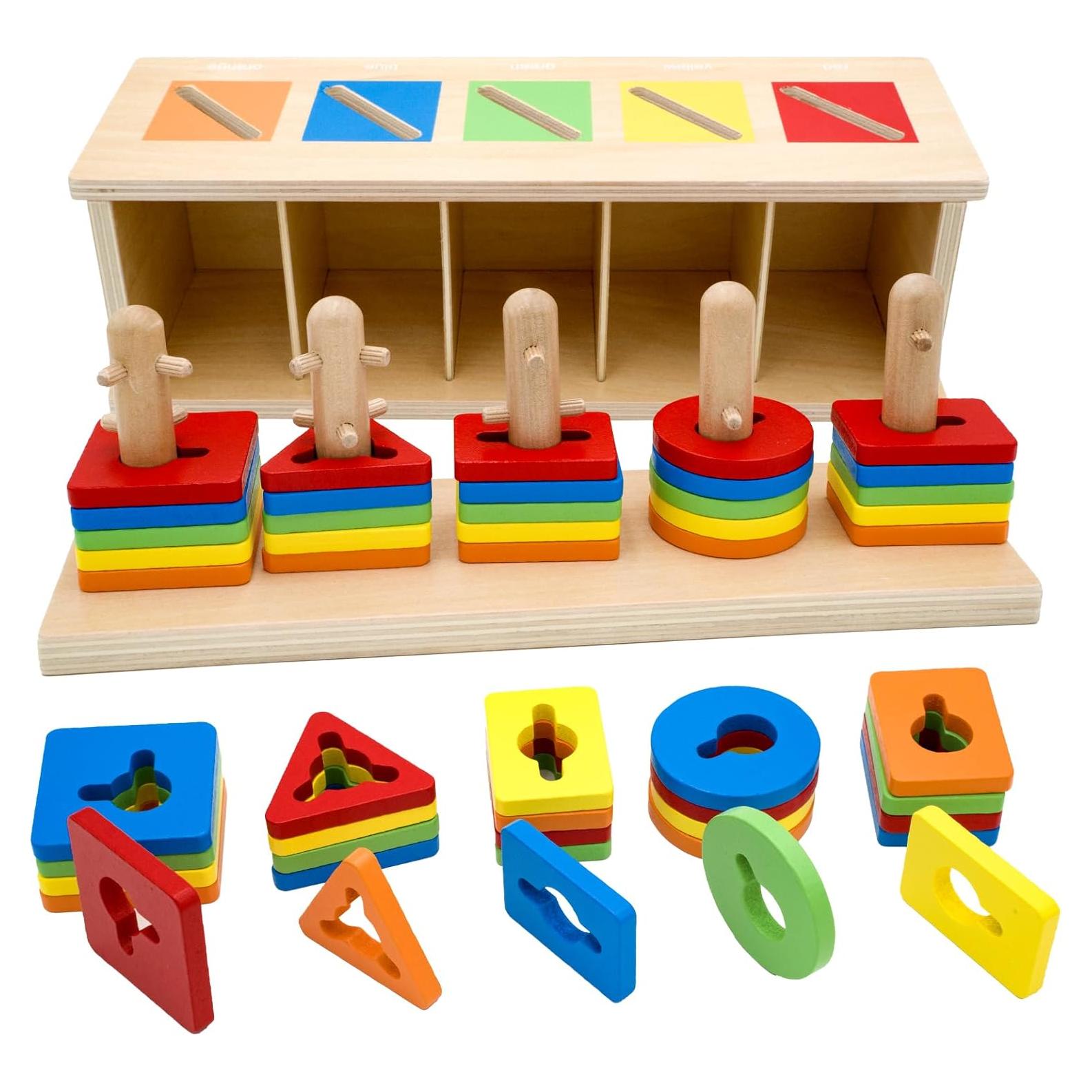 Juguete Educativo de Clasificación y Apilamiento MEGRANATE 58 PCS