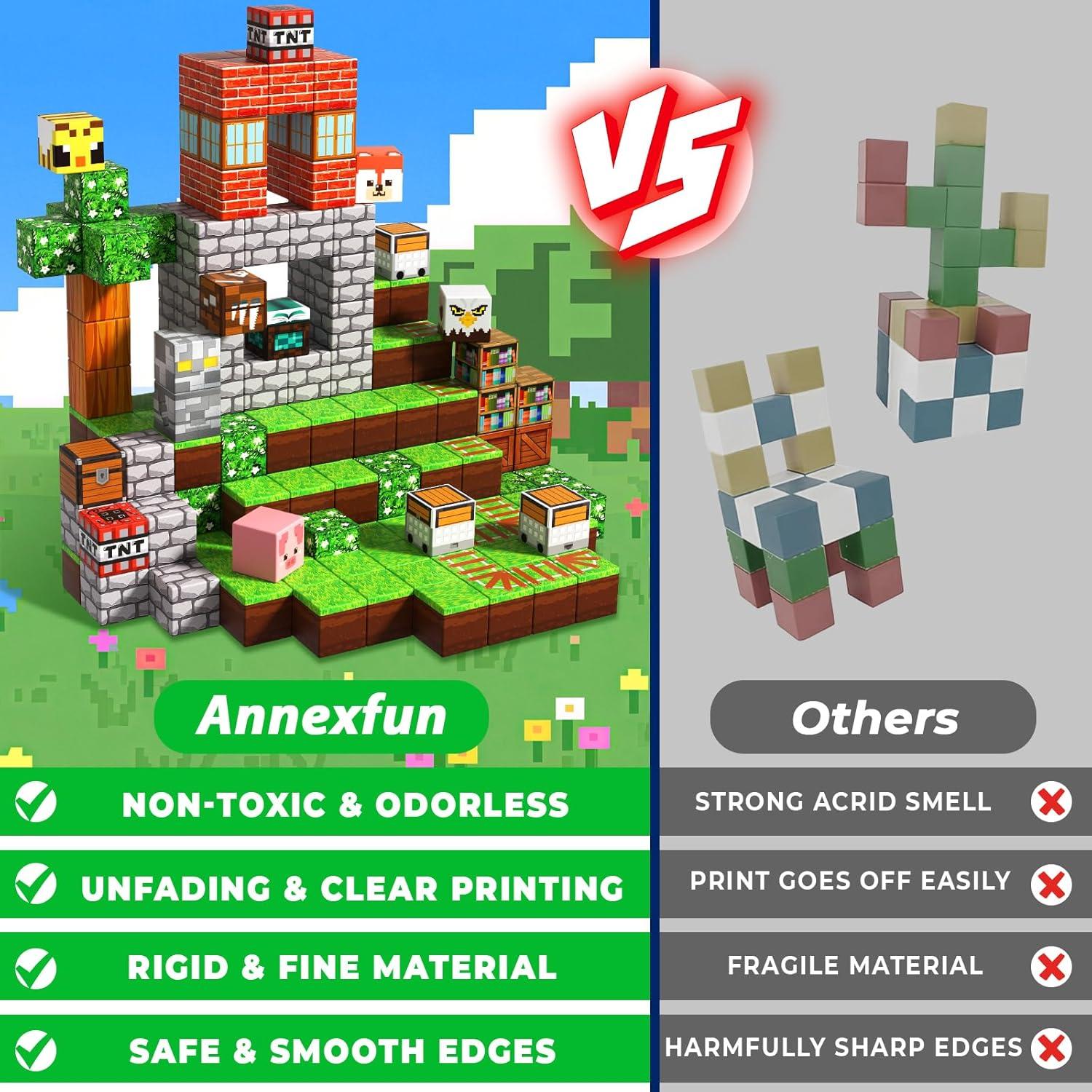 200 Bloques Magnéticos Annexfun - Juguete Educativo STEM 3+