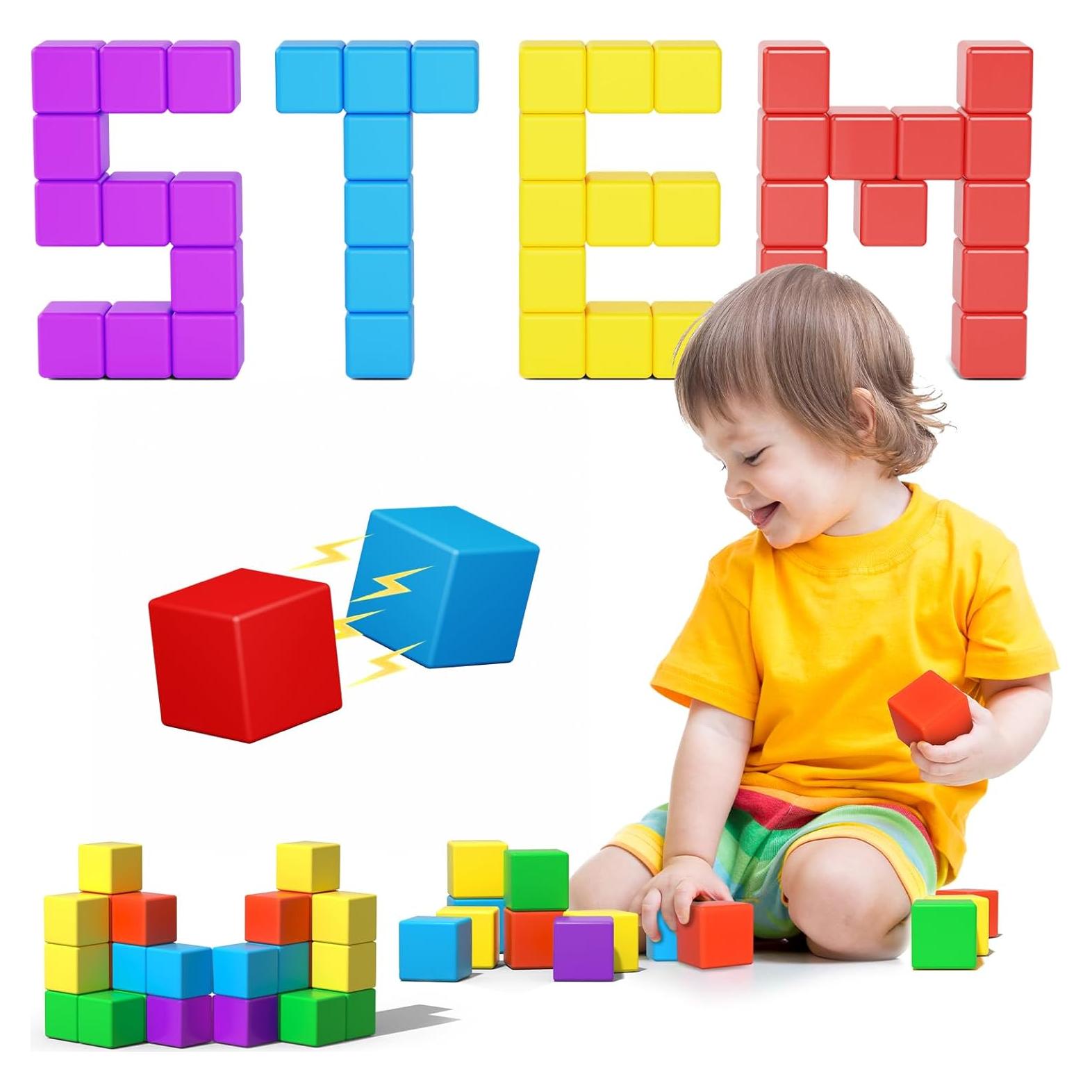 Bloques Magnéticos Grandes 20PCS Veneibe 3.61cm Juguetes STEM