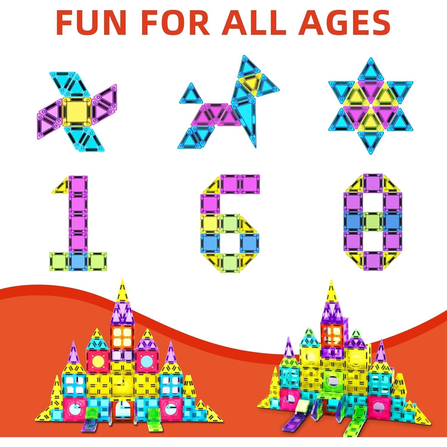 Set de 250 Azulejos Magnéticos Montessori para Niños 3+