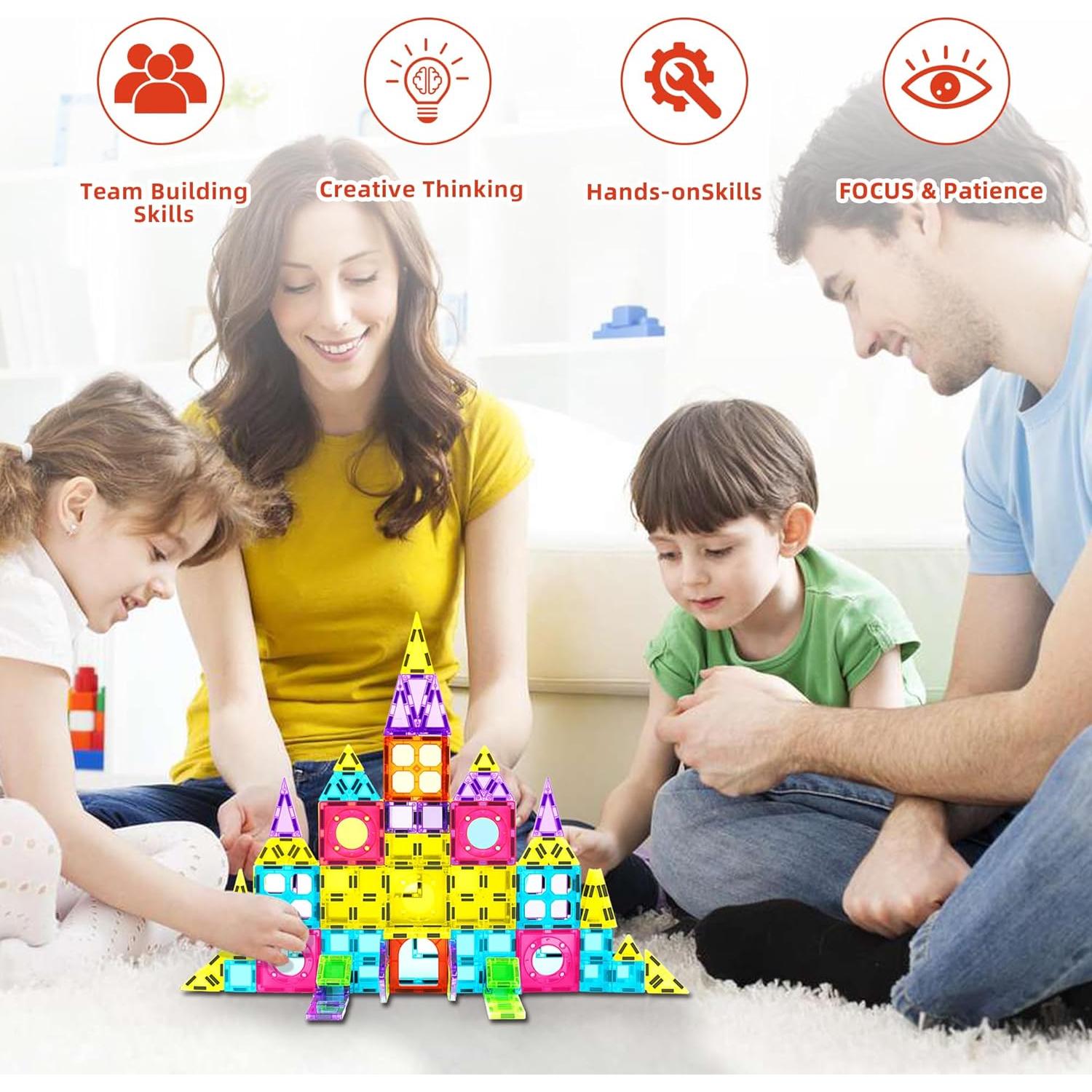 Set de 250 Azulejos Magnéticos Montessori para Niños 3+