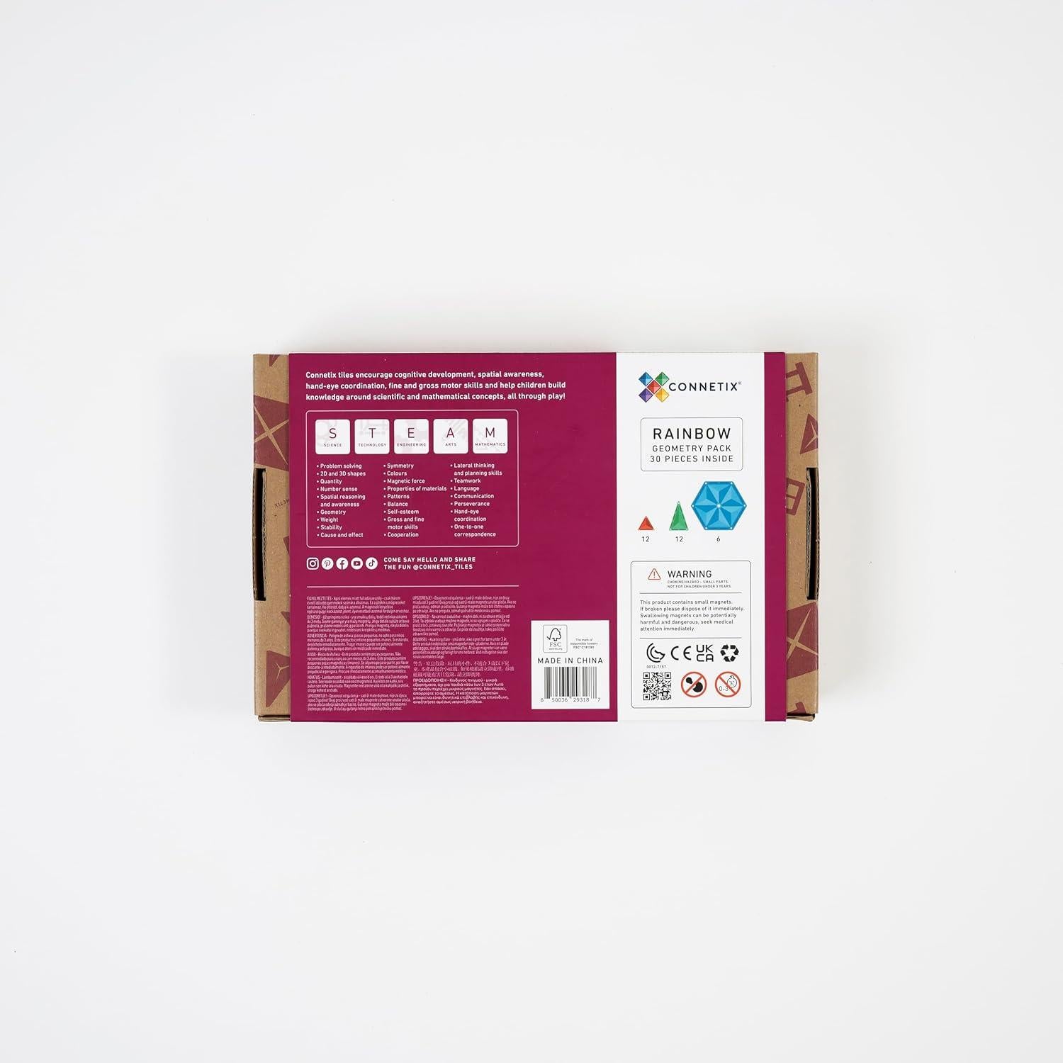 Rainbow Geometry Pack, 30 Pieces