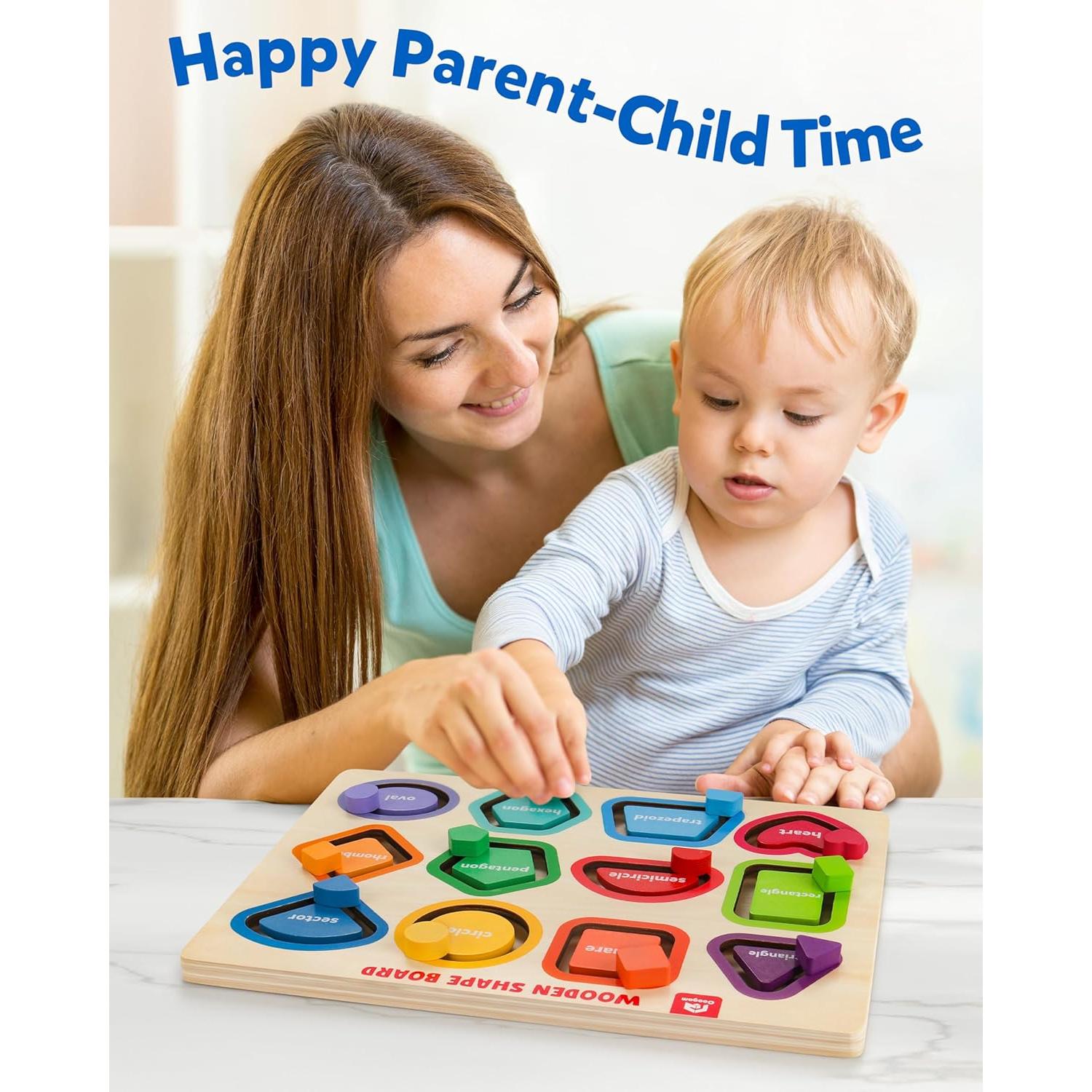 Tablero de rompecabezas de formas Coogam para niños 3+ años