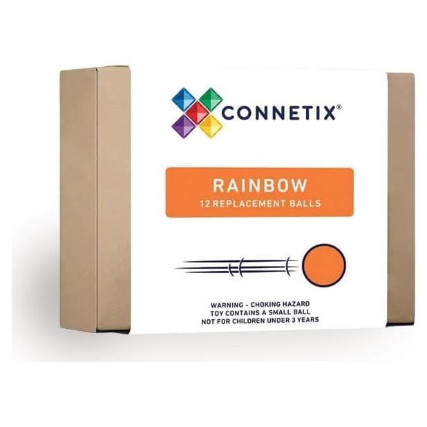 Paquete de 12 Bolas de Madera CONNETIX Arcoíris - Juguete Educativo